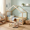Kinderbett ’Treviolo‘ in Haus-Optik mit Rausfallschutz Produktbild-Vorschau 4
