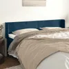 vidaXL Kopfteil mit Ohren Dunkelblau 183x16x78/88 cm Samt Produktbild-Vorschau 2