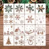 16er-Pack Weihnachts-Schablonen, Wiederverwendbar, 15*15 Produktbild-Vorschau 1