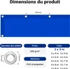 Wiltec Bâche de camion 2x 3 m 650 g/m² Bleue Polyester Voir les images du produit 3