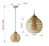 Product dimensions and a visual representation of a pendant lamp. Produktbild-Vorschau