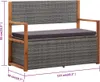 vidaXL Banc avec espace de rangement 115 cm Poly rotin bois Voir les images du produit 7