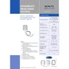 A technical data sheet for a thermostatic actuator, showing product images and specifications. Produktbild-Vorschau