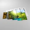 Bilder auf glas - Wasserfall Forrest Himmel - 150x100cm - Produktbild-Vorschau 2