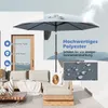 Parasol COSTWAY 300 cm z 8 żebrami, oświetleniem słonecznym Podgląd zdjęcia produktu 5