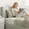 HOMCOM Kopfteil gepolstert Wandkissen mit Leinenoptik Produktbild-Vorschau 8
