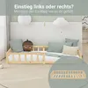 Homestyle4u detská posteľ príroda s ochranou proti Náhľad obrázku produktu 7
