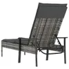 Sonnenliege mit Auflage Grau Poly Rattan Produktbild-Vorschau 6