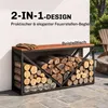 Outsunny 2-in-1 Kaminholzregal für innen 98 x 28 x 50 cm Produktbild-Vorschau 4