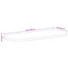 Tischplatte 140x50x2,5 cm Oval Massivholz Mango Produktbild-Vorschau 8