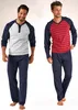 LE JOGGER Pyjama 4 -teilig grau-meliert, rot Größe 52/54 Produktbild-Vorschau 1