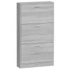 vidaXL Armoire à chaussures Gris Sonoma 59x17x108 cm Bois Voir les images du produit 4