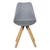 2er Set Retro Esszimmerstuhl LIMA grau | Polsterstuhl Produktbild-Vorschau 2