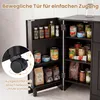 COSTWAY Küchenschrank, Sideboard auf Rollen, Buffetschrank Produktbild-Vorschau 5