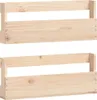 vidaXL Wand-Schuhregale 2 Stk. 59x9x23 cm Massivholz Kiefer Produktbild-Vorschau 1