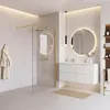 Parete Doccia Rea Flexi Transparent 110 Gold Anteprima dell’immagine prodotto 2