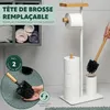 eluno Garniture de WC sur pied 4en1, brosse de WC, Voir les images du produit 5