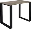 A table with a wooden top and black legs, isolated on a white background. Náhled obrázku produktu