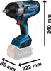 Bosch.klucz udarowy 18v 1/2" 1000nm 2x5,0ah gds 18v-1000 Produktbild-Vorschau 3