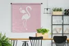 MuchoWow® Wandteppich Wandbehang Flamingo - Weiß - Produktbild-Vorschau 2