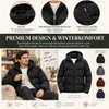 ASKSA Winterjacke Herren Steppjacke mit Kapuze Warme Stepp Produktbild-Vorschau 5