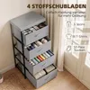 HOMCOM Kommode mit 4 Schubladen, 42 x 32 x 80 cm, Produktbild-Vorschau 4