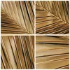 Wanduhr - Quadrat - Glasuhr - Blatt Gold Pflanze - 30x30cm Produktbild-Vorschau 8