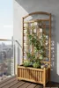 Blumenkübel mit Rankgitter braun Produktbild-Vorschau 1