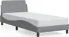 vidaXL Bettgestell "Dover" Hellgrau 90x200 cm Stoff Produktbild-Vorschau 1