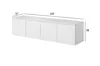Wandmontierter RTV-Schrank, 150x38x37, TV-Schrank, modern Produktbild-Vorschau 4
