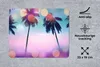 MuchoWow® Mauspad Mousepad Sommer - Palmen - Himmel - Rosa Produktbild-Vorschau 2