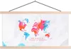 MuchoWow® Textilposter Karte - Aquarellfarbe - Text - Weiß Produktbild-Vorschau 1