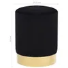 vidaXL Hocker Schwarz und Golden Samt 28 x 36 cm Produktbild-Vorschau 6
