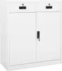 vidaXL Büroschrank Weiß 90x40x102 cm Stahl Produktbild-Vorschau 8