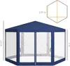 Outsunny Pavillon 4x3m Sechseckig Wasserabweisend Stabil Produktbild-Vorschau 3