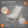 ECD Germany 4x skládací dřevěné lehátko, světle šedé, do Náhled obrázku produktu 3