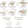 A collage of cookware items with dimensions and labels. Podgląd zdjęcia produktu