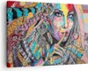 Bild auf Leinwand - Leinwandbild - frau folklore - 70x50cm Produktbild-Vorschau 1
