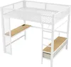 Lit mezzanine 140 x 200 cm en métal avec bureau et Voir les images du produit 11
