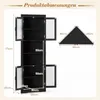 Mobiletto da cucina COSTWAY, pensile angolare con 4 ante in Anteprima dell’immagine prodotto 3