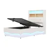 Merax Polsterbett aus Leinen 90x200cm mit LED-Beleuchtung, Produktbild-Vorschau 9