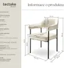 tectake® Křeslo Doé čalouněné 58 x 62 x 85 cm Náhled obrázku produktu 7