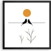 Gerahmtes Poster - Schwarzer Rahmen - Bild Vögel Sonne - Produktbild-Vorschau 1