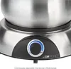 Close-up of the base of a fondue pot, showing the control knob and brand logo. Produktbild-Vorschau
