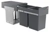 A pull-out kitchen waste bin system with two compartments. Voir les images du produit
