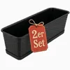 BigDean 2X Blumenkasten mit abnehmbarem Untersetzer Produktbild-Vorschau 1