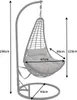 A diagram showing the dimensions of an outdoor hanging chair. Produktbild-Vorschau