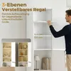 Libreria HOMCOM a 5 ripiani, libreria a 2 ante con ripiani Anteprima dell’immagine prodotto 5