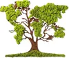 Wallity, Tree 2, Wanddeko, Grün, MDF, 71 x 59 x 1 cm Produktbild-Vorschau 5