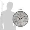 Orologio da parete Clayre & Eef Ø 50x6 cm Grigio Beige Anteprima dell’immagine prodotto 3